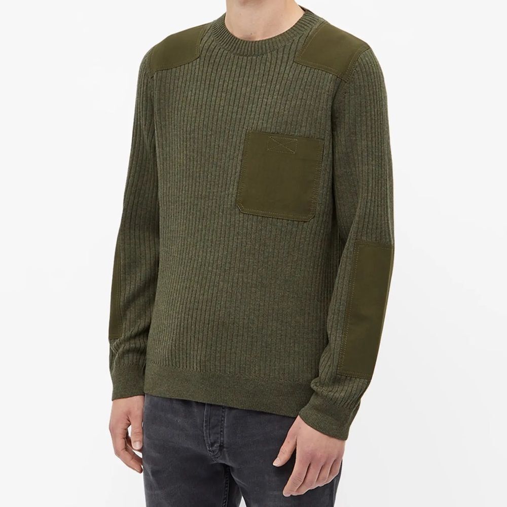 A.P.C. Olive Green Crewneck Sweater